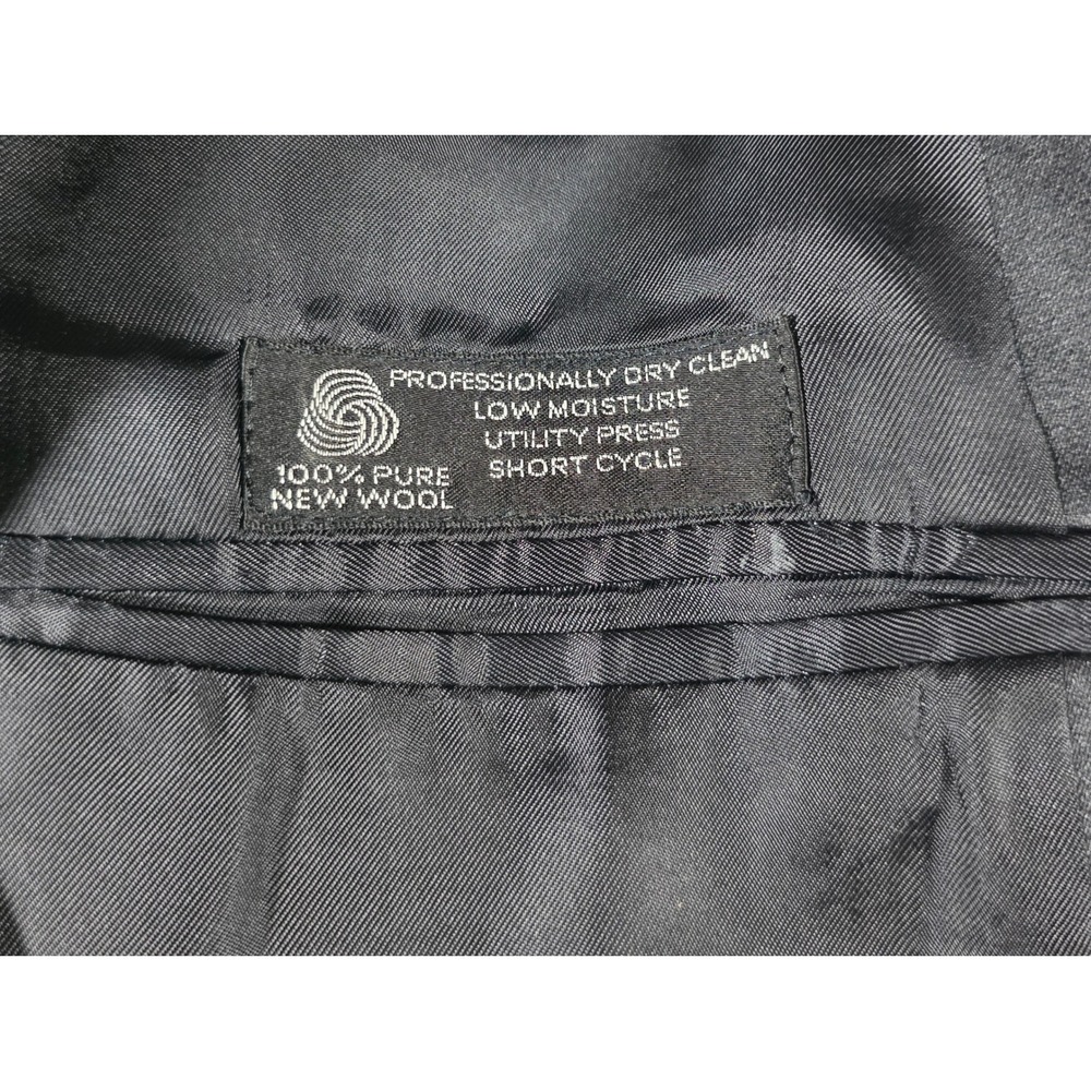 Jos A Bank Mens 38R Tuxedo Jacket Black 100% Wool Satin Peak Lapel Made in USA - Picture 9 of 13